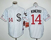Chicago White Sox #14 Paul Konerko White(Black Strip) Cooperstown Stitched Baseball Jersey,baseball caps,new era cap wholesale,wholesale hats